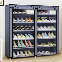Тканинний шафа для зберігання взуття Shoe Cabinet 2712 MG-222 118x30x120cm