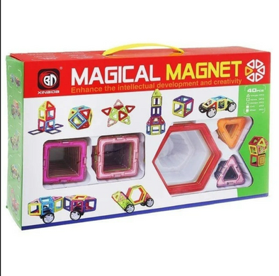 Магнітний 3D конструктор Magical Magnet 40 деталей