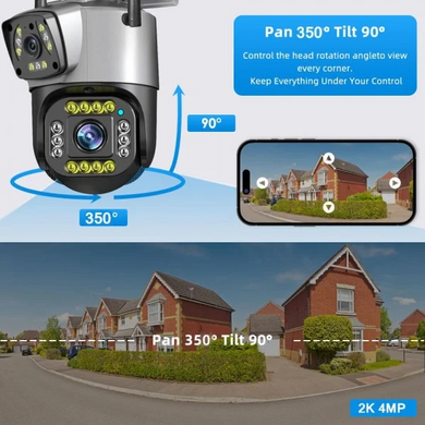 Наружная камера видеонаблюдения с двойным объективом Wi-Fi V380 Pro