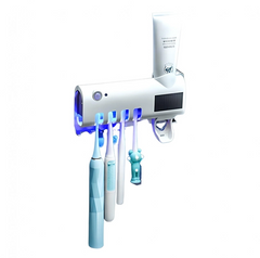 Диспенсер для зубной пасты и щеток авто Toothbrush sterilizer (синяя коробка) (W-31)