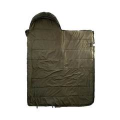 Зимний спальный мешок одеяло с капюшоном на флисе 2,1*0,75 см 400г/м.кв.