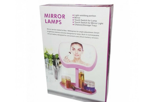 Зеркало с подсветкой и подставкой mirron lamps (w-58)