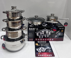 Набор посуды на 12 предметов Banoo BN 5001 из нержавеющей стали. Многослойное дно