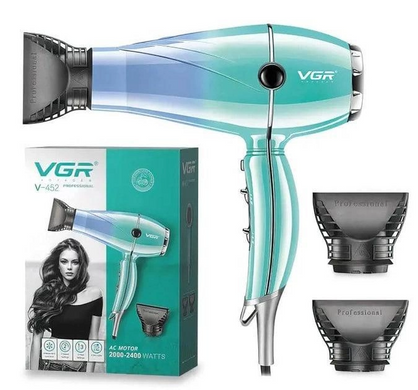 Фен для волосся VGR V-452 з холодним обдуванням та регулюванням потужності 2400 Вт
