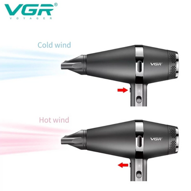 Професійний фен для волосся VGR V-451 з 3 насадками 2200W