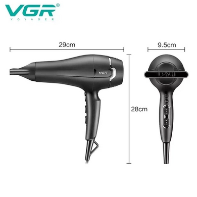 Мощный электрический высокоскоростной профессиональный фен для волос VGR V-450 2400 Вт