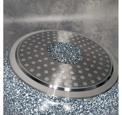 Каструля-казан кругла з гранітним покриттям UNIQUE UN-5212 1.25 л (16*7.5см)